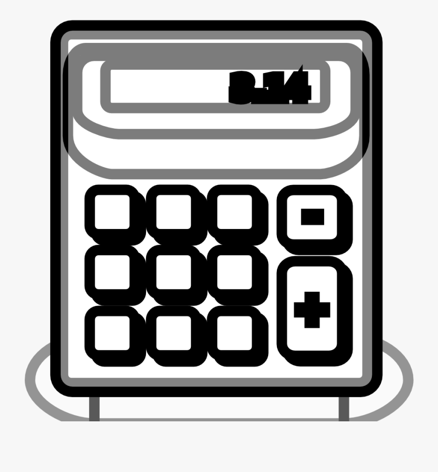 Clip Art Black And White Calculator Icon, Transparent Clipart