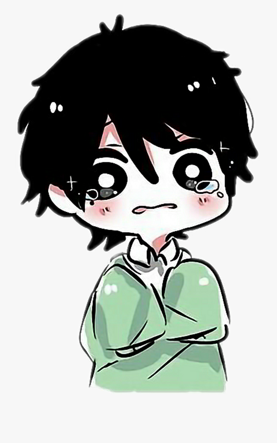 Animeboy - Anime Boy Crying Cute , Free Transparent Clipart - ClipartKey