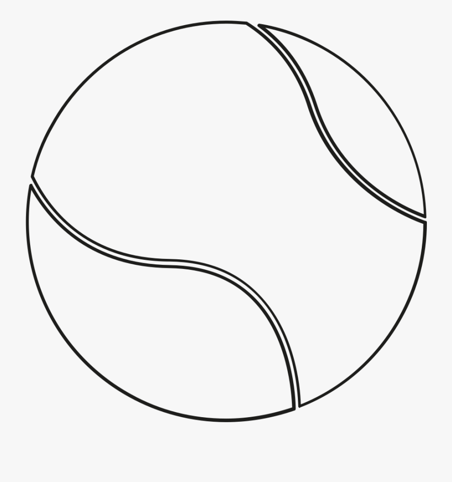 Tennis Ball Clipart Drawing - Tennis Ball Clipart Black And White, Transparent Clipart