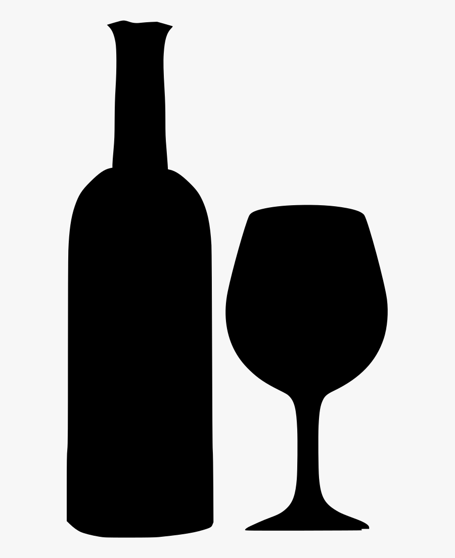 Download Transparent Bottle Silhouette Png - Wine Bottle And Wine ...