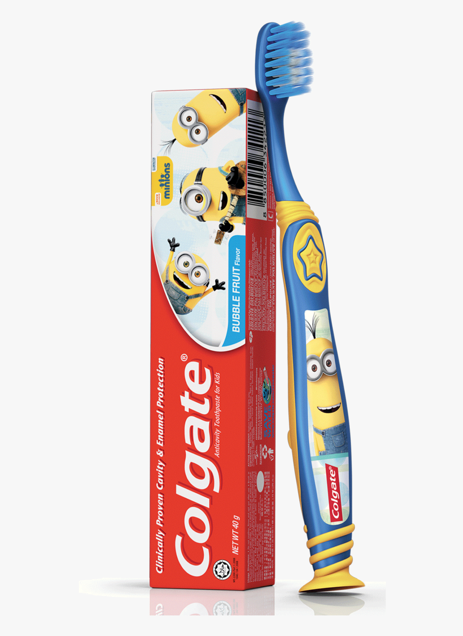 I Give Her Fun Character Brushes To Start Our Brushing - Colgate Toothpaste And Toothbrush, Transparent Clipart