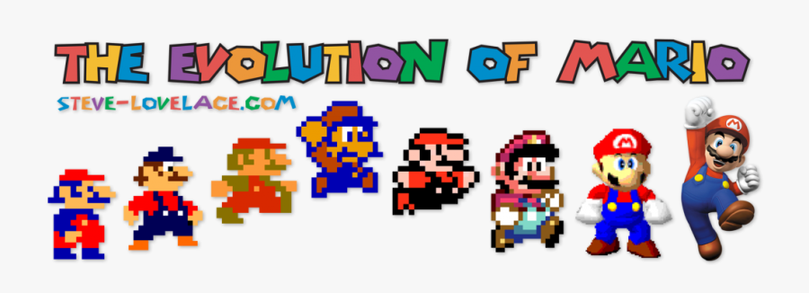 Transparent Evolution Of Man Png - Super Mario Evolution Png, Transparent Clipart