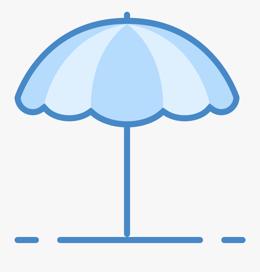 Transparent Beach Icon Png - Beach Umbrella Blue Icon, Transparent Clipart