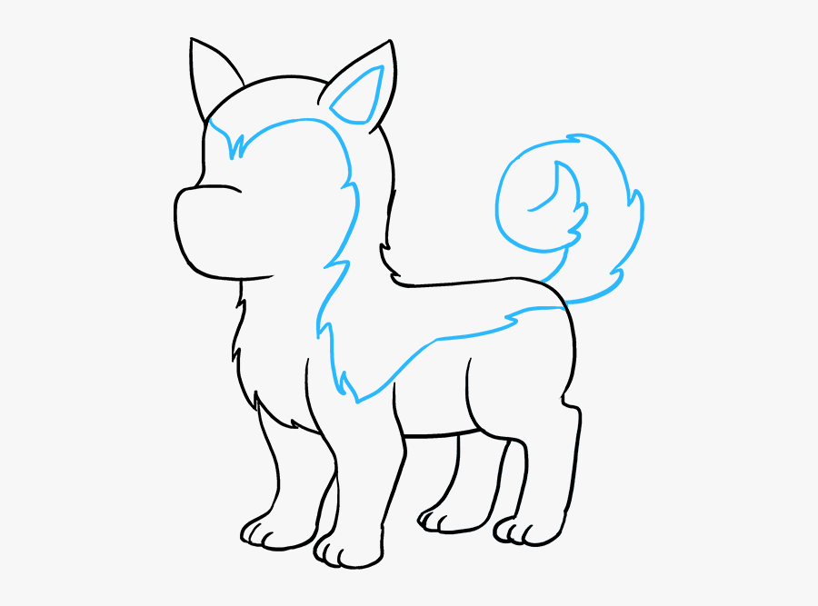 Shades Drawing Puppy Transparent Png Clipart Free Download - Easy To Draw Husky, Transparent Clipart