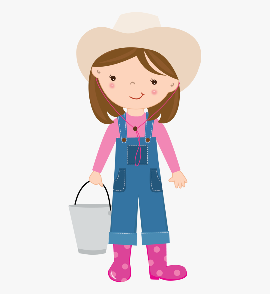 Cute Farm For Girls Clip Art - Girl Farmer Clip Art, Transparent Clipart