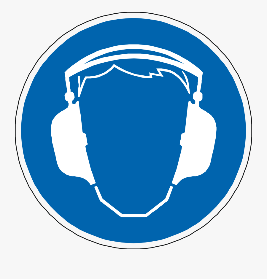 Noise Clipart Ear Pain - Ear Protection Sign Vector, Transparent Clipart