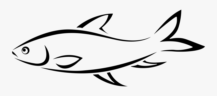 Clip Art Vector Royalty Free Library - Fish Line, Transparent Clipart