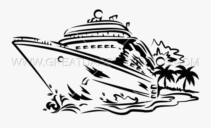 Clip Art Library Collection Of Black And White High - Black And White Cruise Ship Clipart, Transparent Clipart