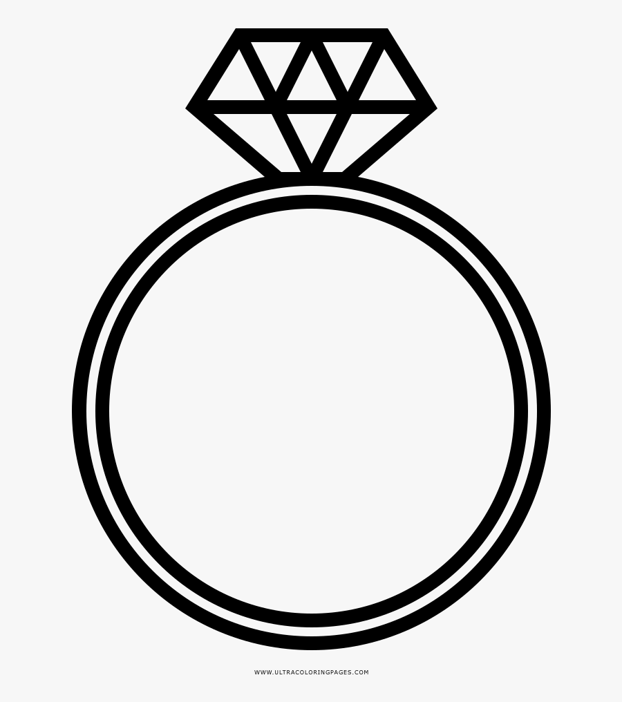 Diamond Ring Clipart Vintage - Wedding Diamond Ring Drawing, Transparent Clipart