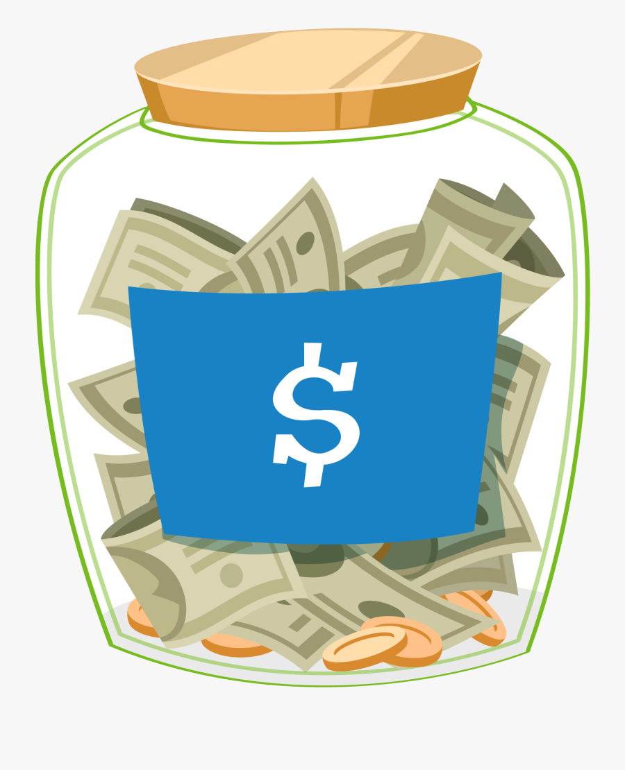 Money Death Clipart Of Jar Transparent Png - Money In A Jar Cartoon, Transparent Clipart