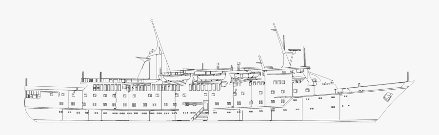 Heavy Cruiser,naval Ship,ship - Ship Technical Drawing, Transparent Clipart
