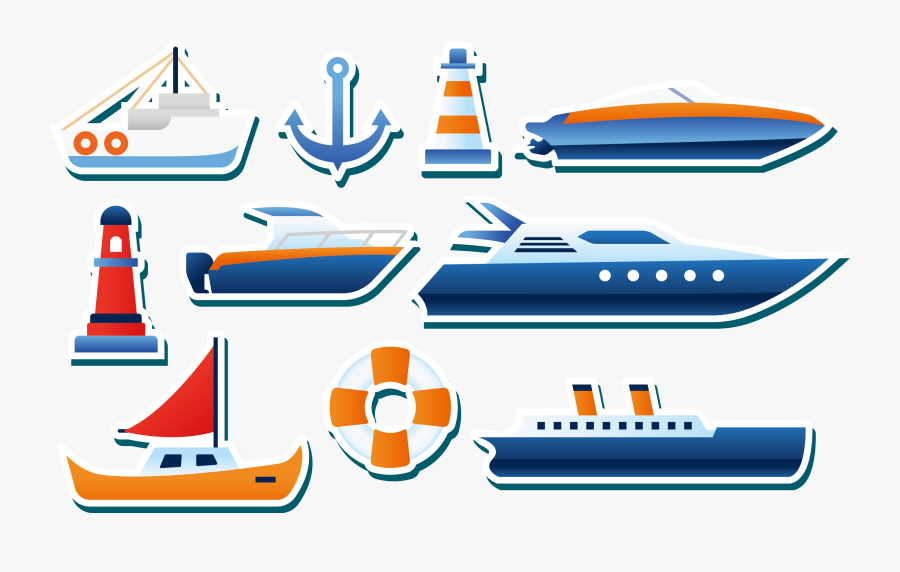 Yacht Euclidean Vector Sticker - Ship Sticker Png, Transparent Clipart