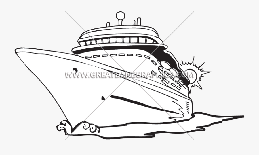 Cruise Clipart Black And White - Cruiseferry, Transparent Clipart