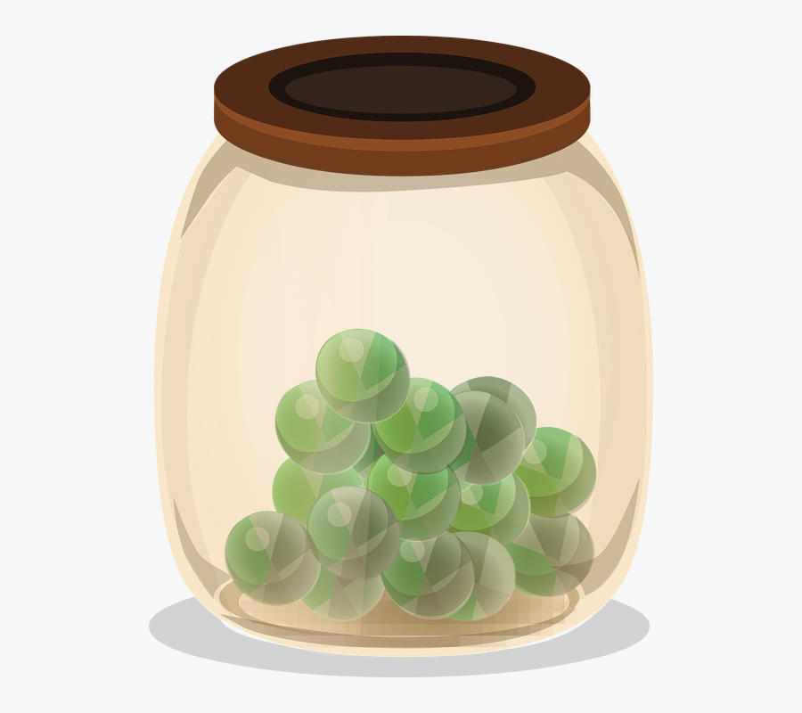 Marbles Clipart Jar Clipart - Marbles In A Container, Transparent Clipart