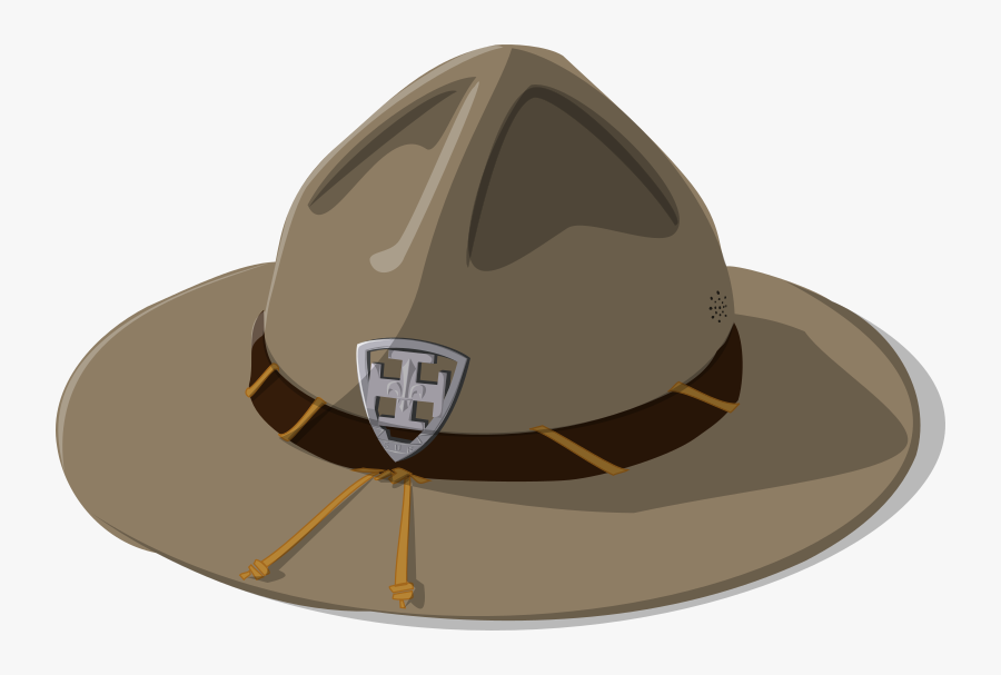 Free To Use Public Domain Hat Clip Art - Baden Powell Cap Vector, Transparent Clipart