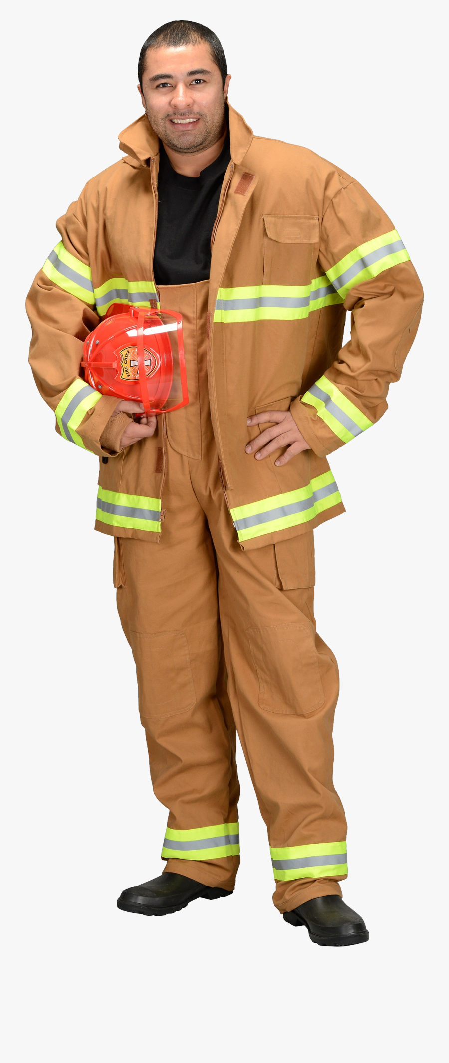 Fireman Png Clipart Background - Firefighter Suit, Transparent Clipart