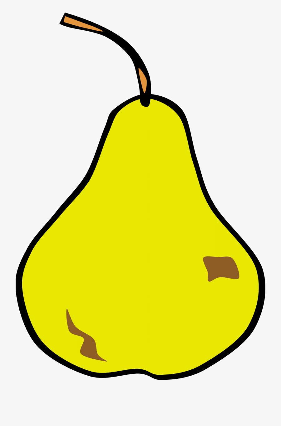 Simple Fruit Pear - Clipart Of Pear, Transparent Clipart
