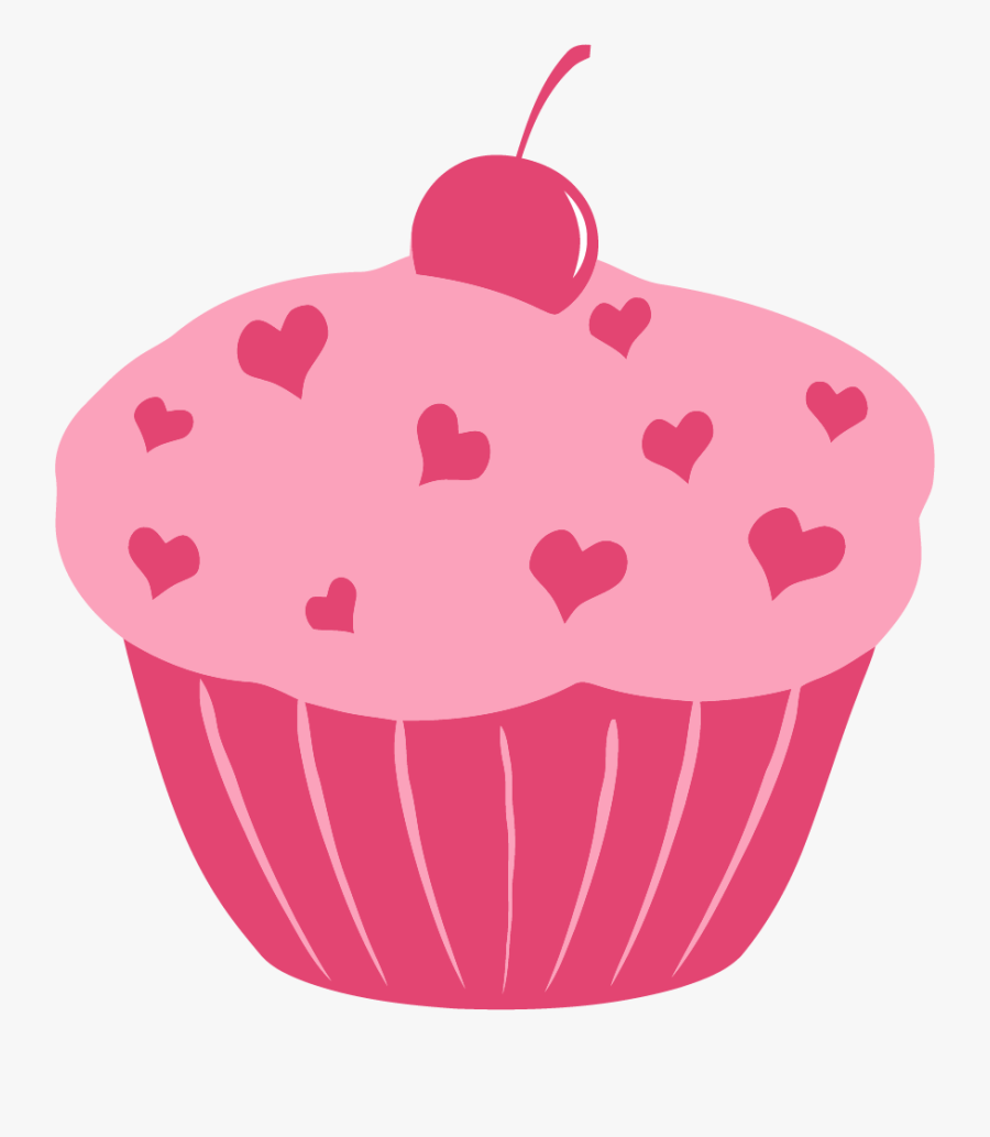 Transparent Muffin Clipart - Cup Cake Pink Clip Art, Transparent Clipart