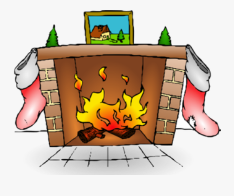 Christmas Fireplace Clipart - Fire Place Clip Art, Transparent Clipart