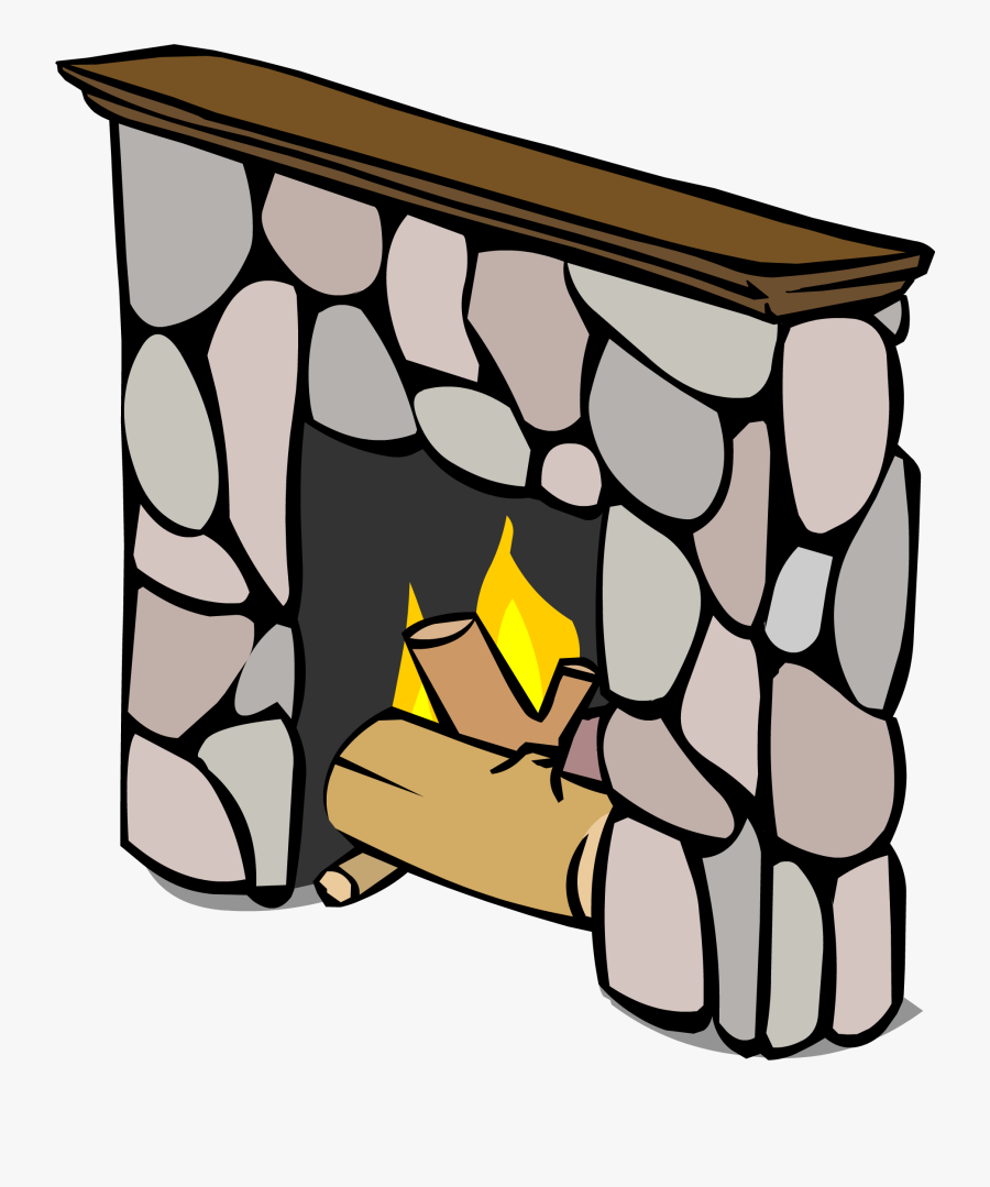 Clip Art Fireplace Cartoon - Club Penguin Fireplace, Transparent Clipart