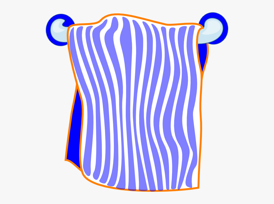 Bath Towel Blue Clip Art At Clker - Bath Towel Clip Art, Transparent Clipart