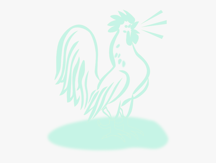 Green Rooster Morning Svg Clip Arts - Chicken, Transparent Clipart