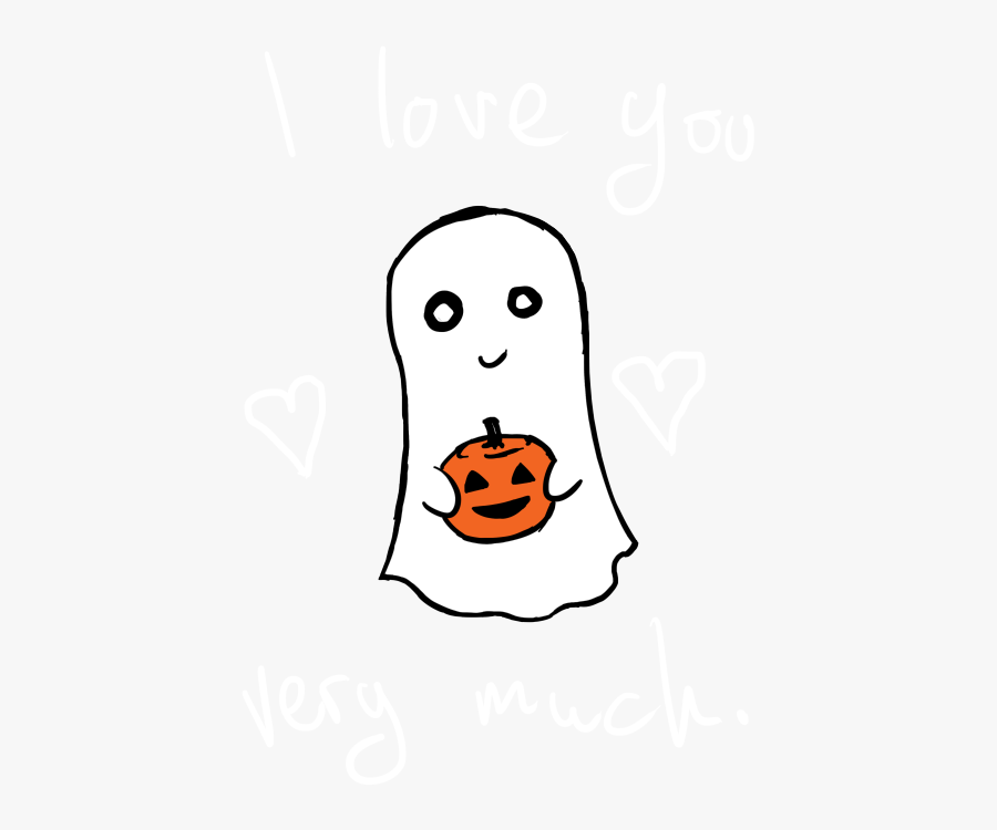 Halo Clipart Png Tumblr - Ghost Cute I Love You, Transparent Clipart