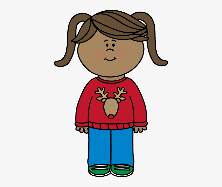 Clipart Free Cinco De Mayo - Girl Wearing Sweater Clipart, Transparent Clipart