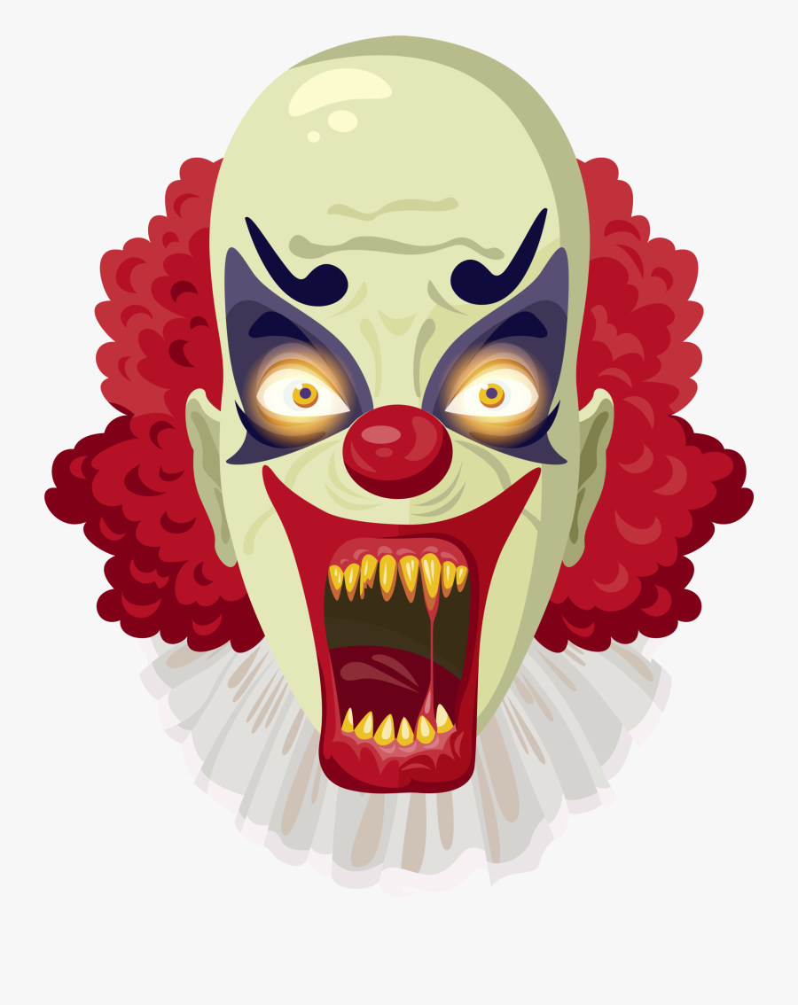 Scary Clown Clipart, Transparent Clipart