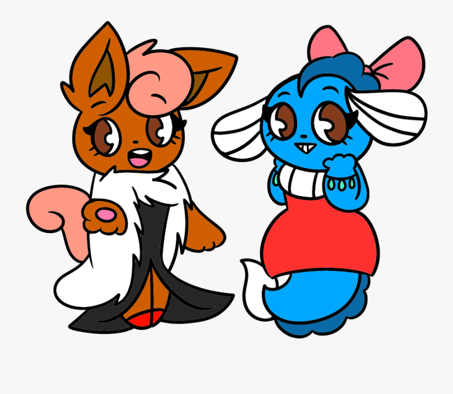 Juni And Chase In Prom Dresses By Puddingcustard1234 - Cartoon, Transparent Clipart