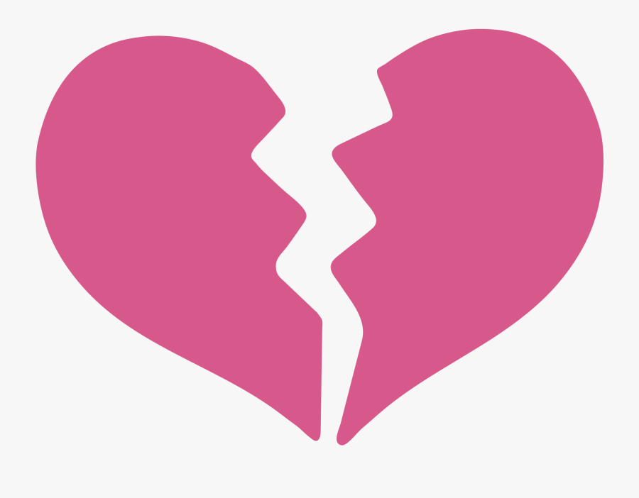 Pink Broken Heart Png Clipart - Android Broken Heart Emoji, Transparent Clipart