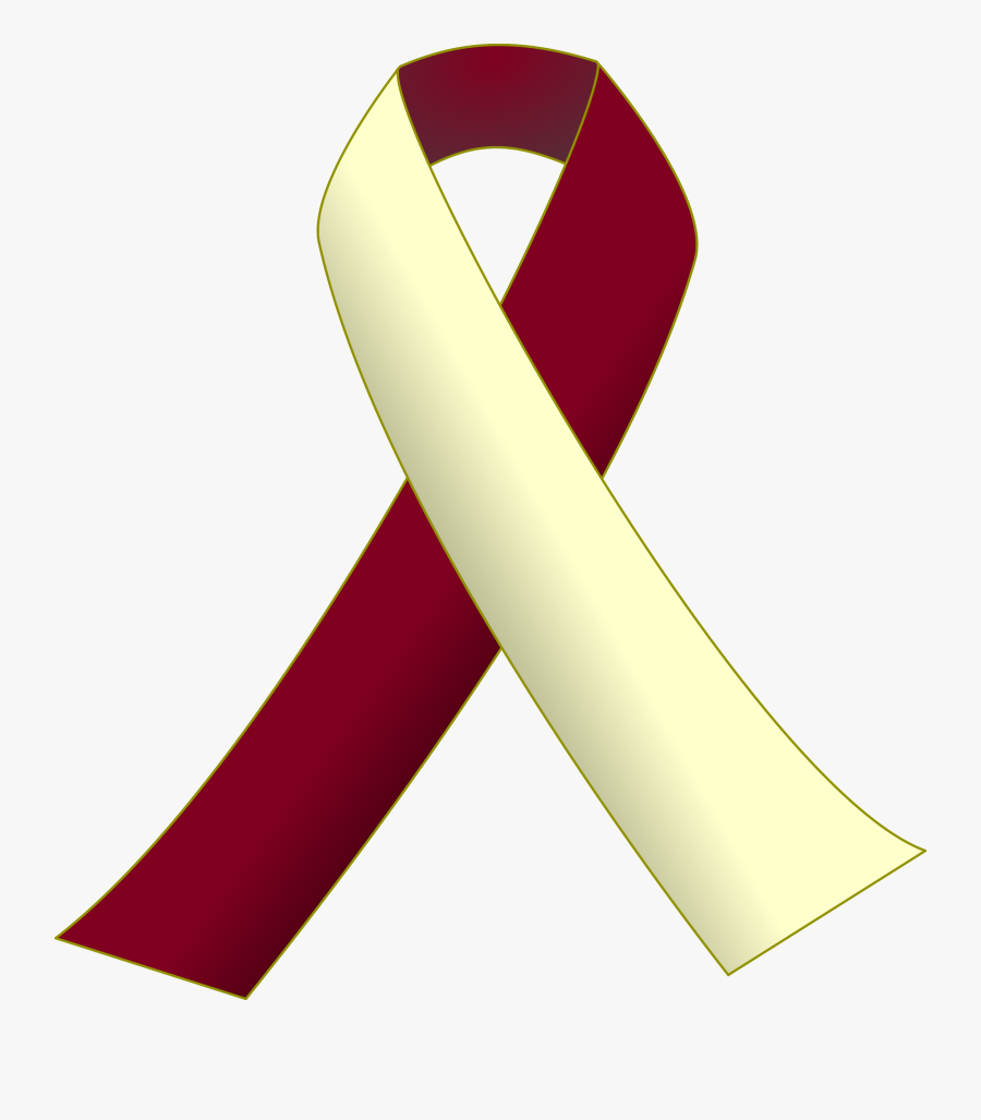 This Free Icons Png Design Of Burgundy And Ivory Ribbon - Head And Neck Cancer Logo, Transparent Clipart