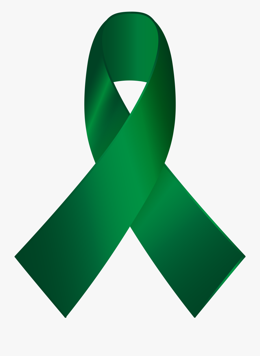 Green Awareness Ribbon Png Clip Art - Red Ribbon Aids Png , Free