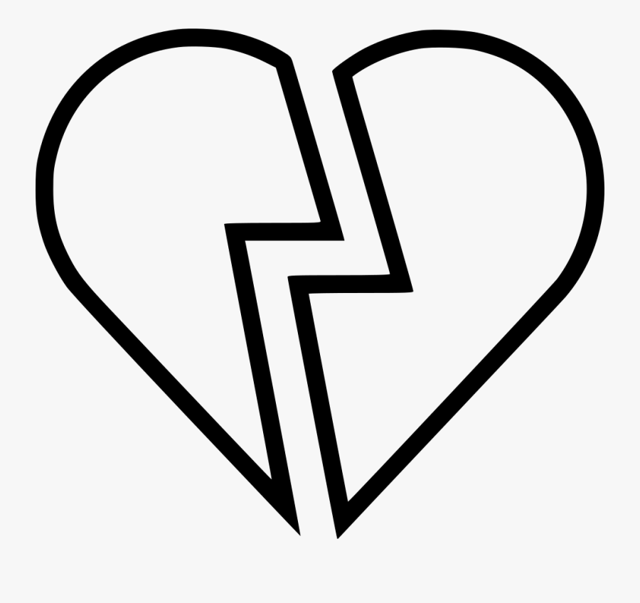 Broken Heart Icon Png, Transparent Clipart