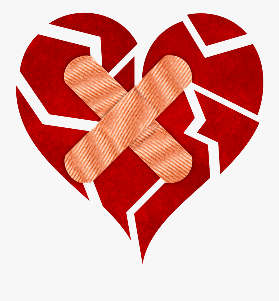 Clip Art Broken Heart With Bandage Broken Heart With Bandage , Free