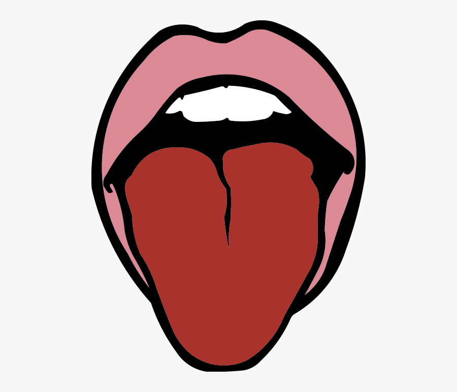 Transparent Tongue Out Clipart - Tongue Clipart Black And White, Transparent Clipart