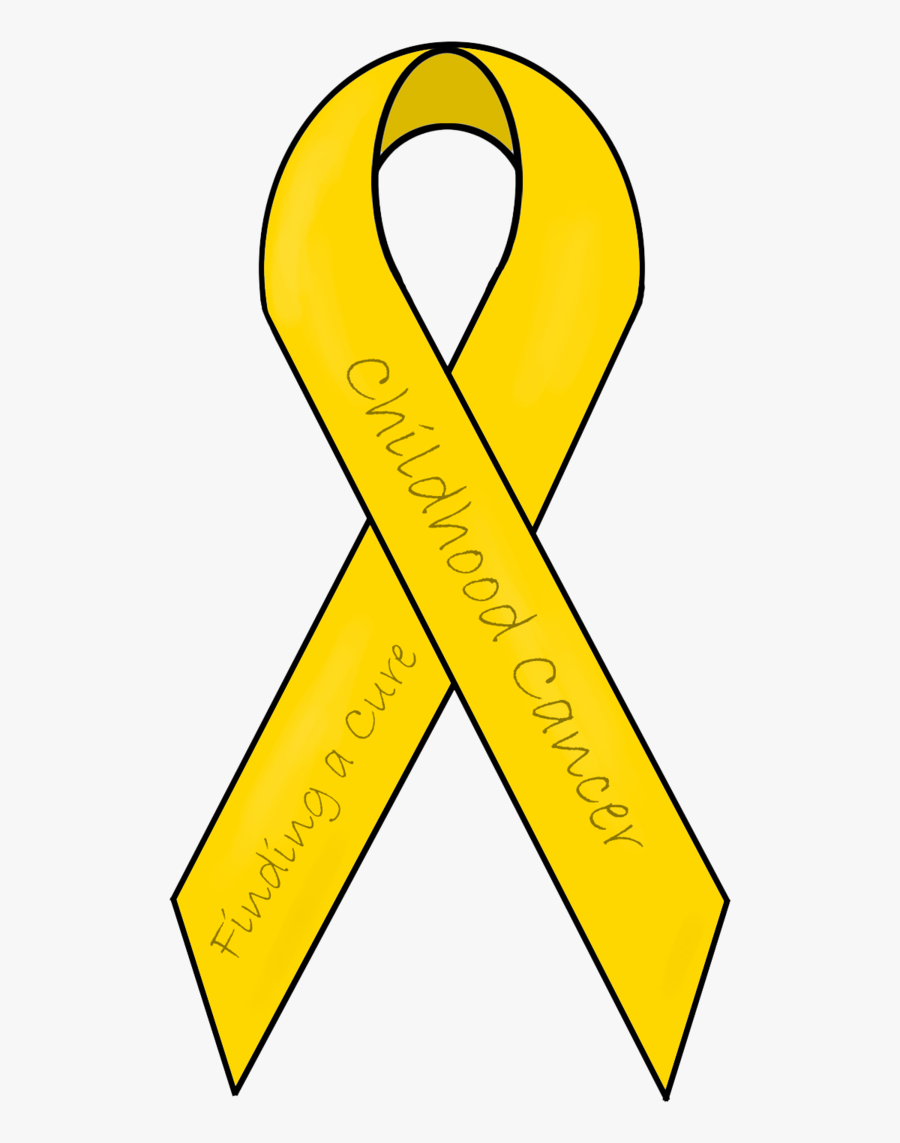 Gold Cancer Ribbon Clip Art Gold Clipart Awareness - Transparent Background Gold Cancer Ribbon, Transparent Clipart