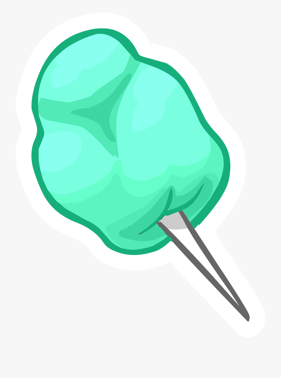 Clip Art Pin Club Penguin Wiki - Green Cotton Candy Clipart, Transparent Clipart