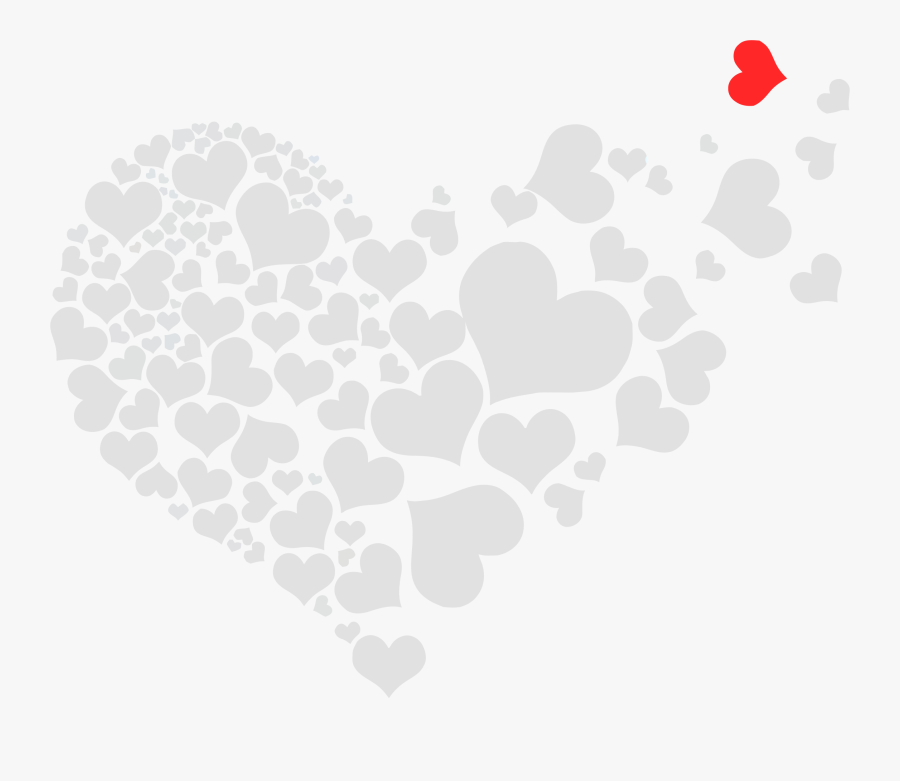 Heart No Background Group - White Hearts Png Transparent, Transparent Clipart