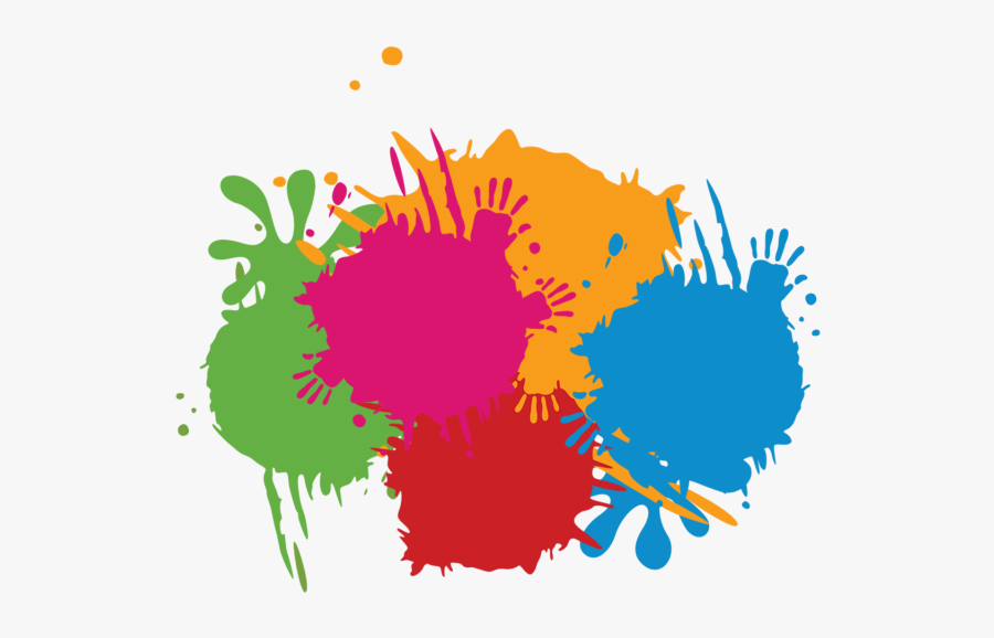 Paintbrush Clipart Paint Splatter - Hand Paint Color Png, Transparent Clipart