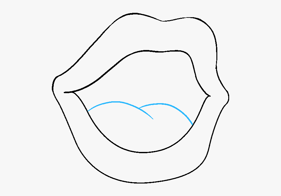 Drawn Tongue Mouth Drawing - Line Art , Free Transparent Clipart ...