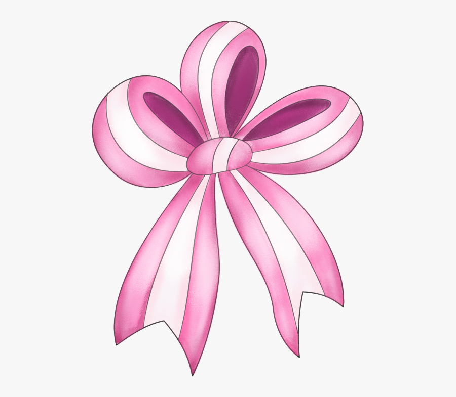 Pink Bow Clip Art, Transparent Clipart