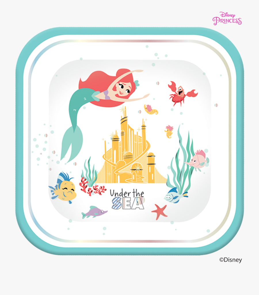 Disney Princess Ariel Under The Sea Party Large Square - Decoraciones De Cumplaños De Ariel, Transparent Clipart