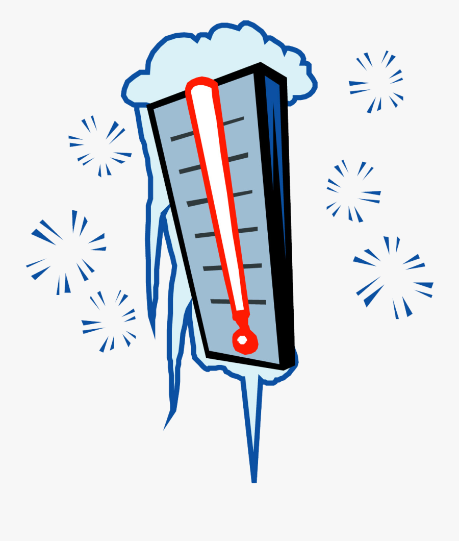Cold Temperature Weather Clip Art Winter - Cold Thermometer Clip Art, Transparent Clipart