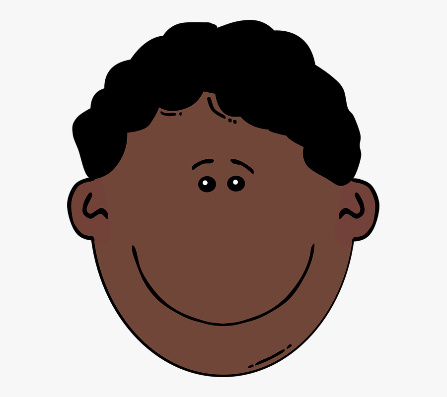 Black Hair Clipart African American Man - Angry Boy Face Cartoon, Transparent Clipart