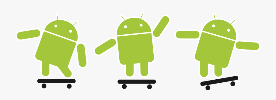 Android Robot Skateboarding - Logo Android Skate Png, Transparent Clipart