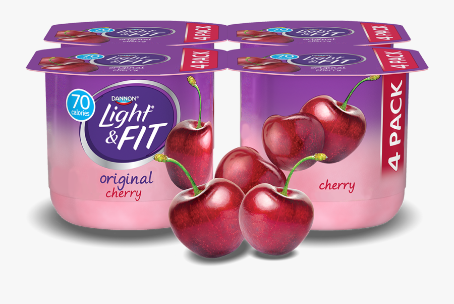 Cherry Nonfat Yogurt - Dannon Light & Fit Original Raspberry Yogurt, Transparent Clipart
