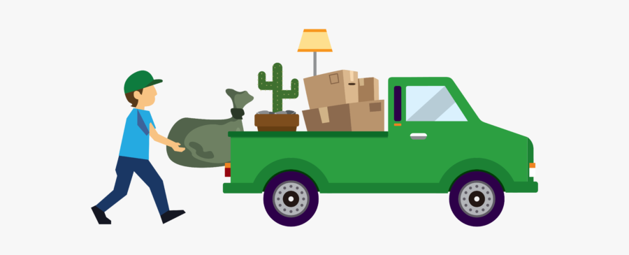 Pick Up Truck Moving Furniture, Transparent Clipart