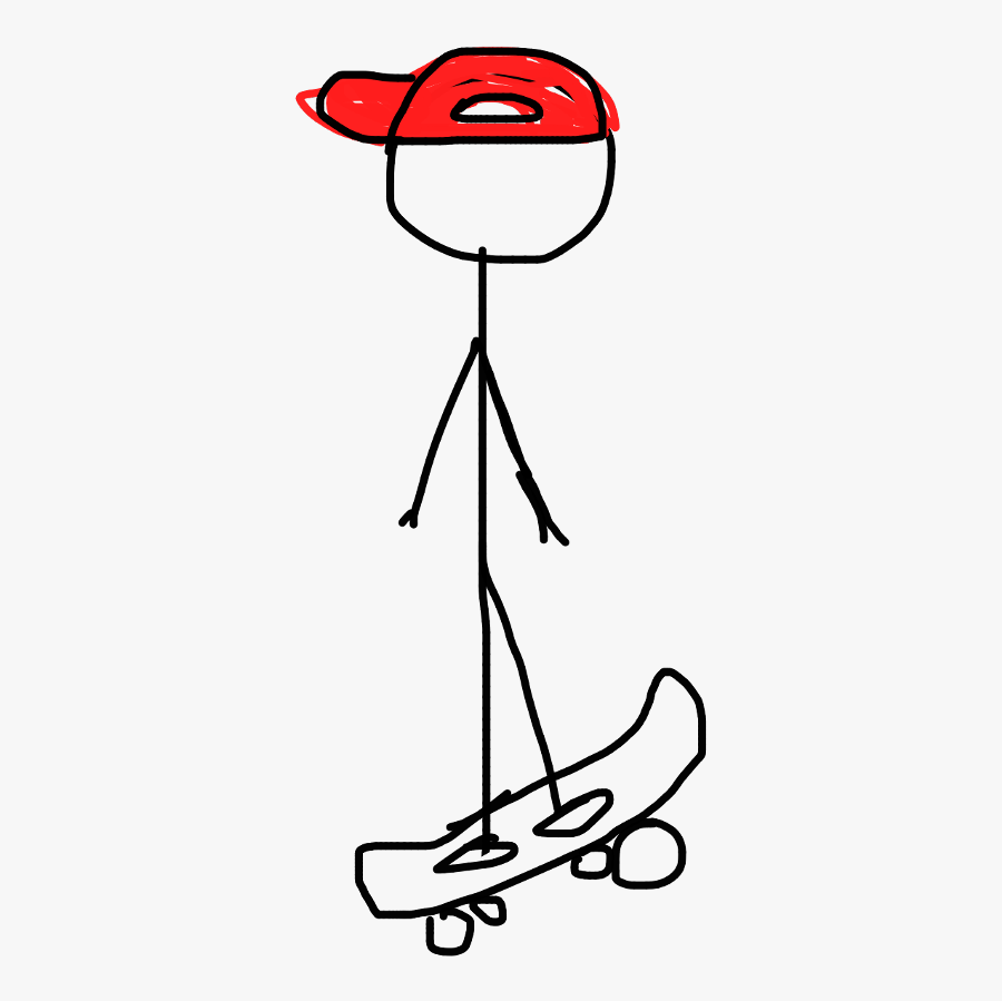 Skateboard Clipart Doodle, Transparent Clipart