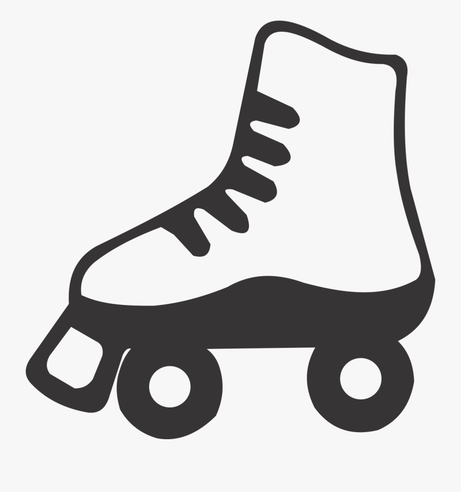 Skate Clipart Black And White - Roller Skates Clipart Black And White, Transparent Clipart